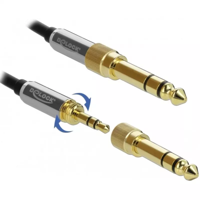 Kabel audio DeLOCK 85783 5m 3.5mm czarny szary
