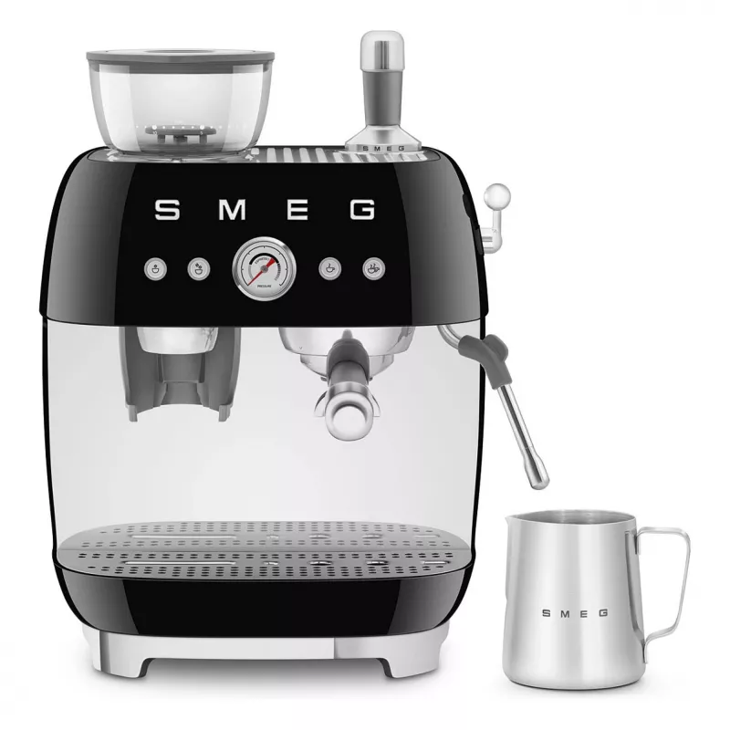 Ekspres do kawy SMEG EGF03BLEU. Kaffeevollautomat w stylu lat 50. Czarny