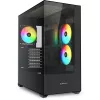 Obudowa PC Sharkoon SK6 ARGB Tower ATX Czarna — midi tower ATX, oświetlenie ARGB, panel boczny z hartowanego szkła