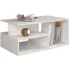 Topeshop PRIMA BIEL stolik kawowy / boczny / końcowy stolik kawowy o dowolnym kształcie 1 noga (-i)