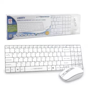 Zestaw klawiatura i mysz Esperanza Liberty EK122W, biały