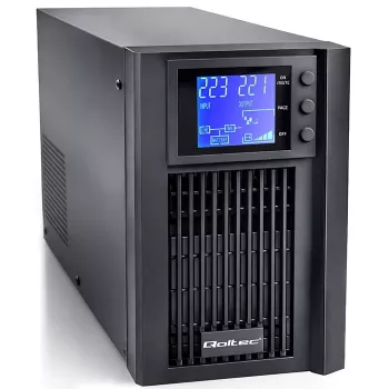 UPS QOLTEC Pure Sine Wave 1kVA 800W z AVR i wyświetlaczem LCD