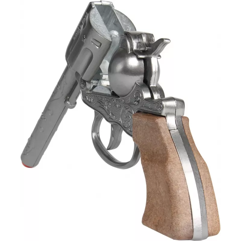 Zabawkowy metalowy rewolwer kowbojski Gonher 8-strzałowy model 239842