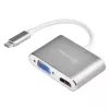 Zewnętrzny adapter wideo SILVERSTONE EP16 USB-C 3.1 z wyjściami HDMI i VGA