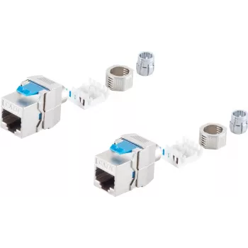 Keystone jack ShiverPeaks BS08-45005-2 Cat 8.1 metalowy, ekranowany moduł RJ45