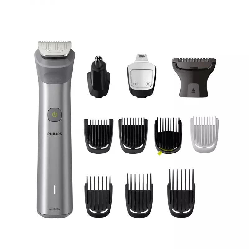 Philips All-in-One Trimmer MG5940/15 Series 5000, Stainless steel, 0.5 mm, 1.6 cm, 1 mm, Beard, Ear, Nose, bateria