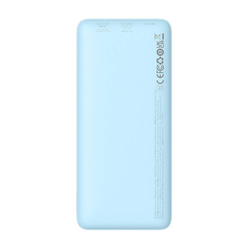 Przenośny power bank Baseus Airpow 10000 mAh, 20W, LiPo, USB-C + USB-A, niebieski