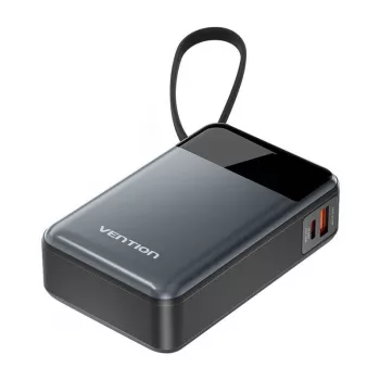 Przenośny powerbank Vention FHYB0 20000mAh 65W, 2× USB-C, 1× USB-A, czarny
