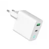 Alimentator Retea 220V GEMBIRD, Uniwersalny, 1 X USB Type-C D 20W, 1 X USB-a 3.0 QC 18W, Wskaźnik LED, Biały