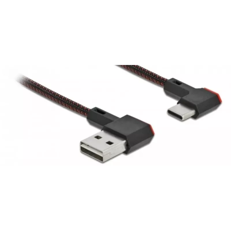 Kabel USB DeLOCK EASY-USB 2.0 wtyk męski typu A na wtyk męski typu C 0,5 m czarny
