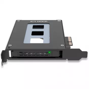 ICY Dock ToughArmor MB111VP-B - mobilny stelaż pamięci - mobilny stelaż SSD and2 / and3 - 2.5 (6,4 cm) - NVMe - PCIe 4,0 x4 - Czarny (MB111VP-B)