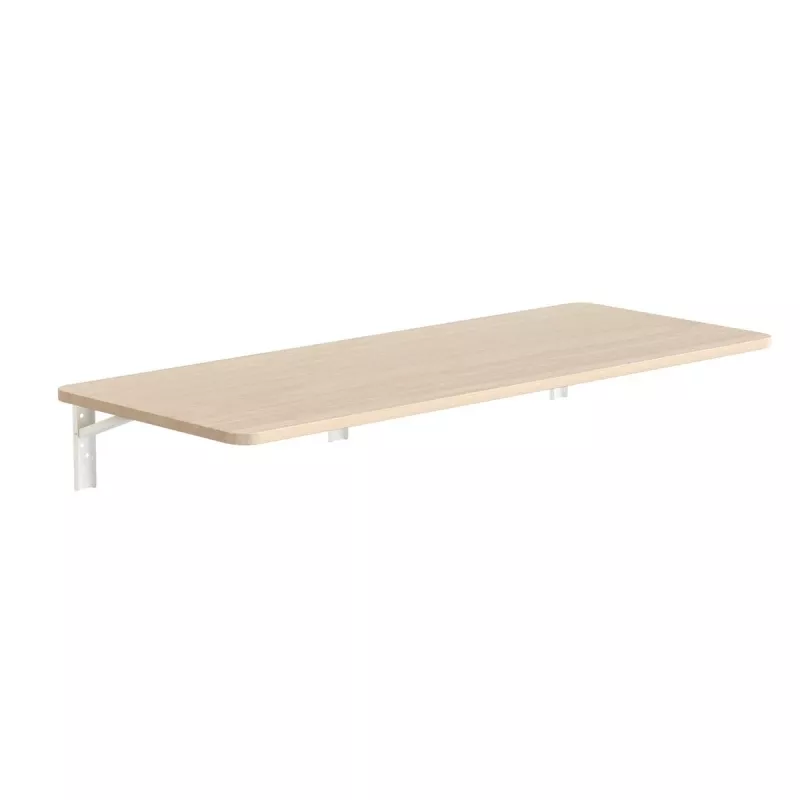 Składana półka ścienna MACLEAN MC-128 WD 100×40 cm wykończenie drewnopodobne
