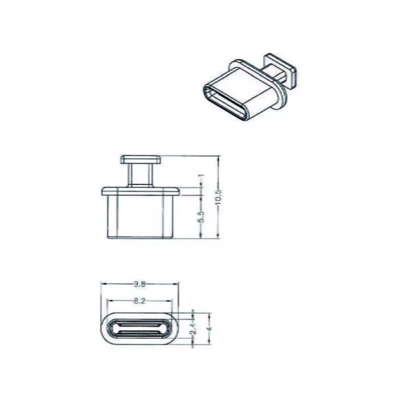 Osłona zabezpieczająca gniazdo DeLOCK 64013 USB Type-C Czarny