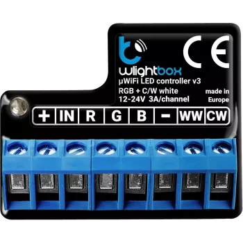 BLEBOX wLightBox v3 WiFi I/O Module 1x wejście binarne 1x wyjście LED RGBW/CCT