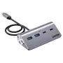 Koncentrator USB Unitek H1337AGY01 — 4-portowy (2×USB-C, 2×USB-A), do 5 Gb/s na port, aluminium, srebrny