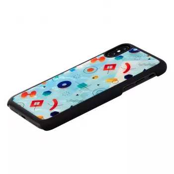 Etui na smartfona iKins do iPhone XS / XS Max czarny wzór skały, ochronny tylny panel