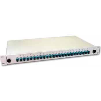 Lightwin LWL Splice Box, 24 Fibres, 24x SC Multimode, 50/125µm OM3 Pigtail Splice Boxes (SPBOX 24G50 OM3 SC)