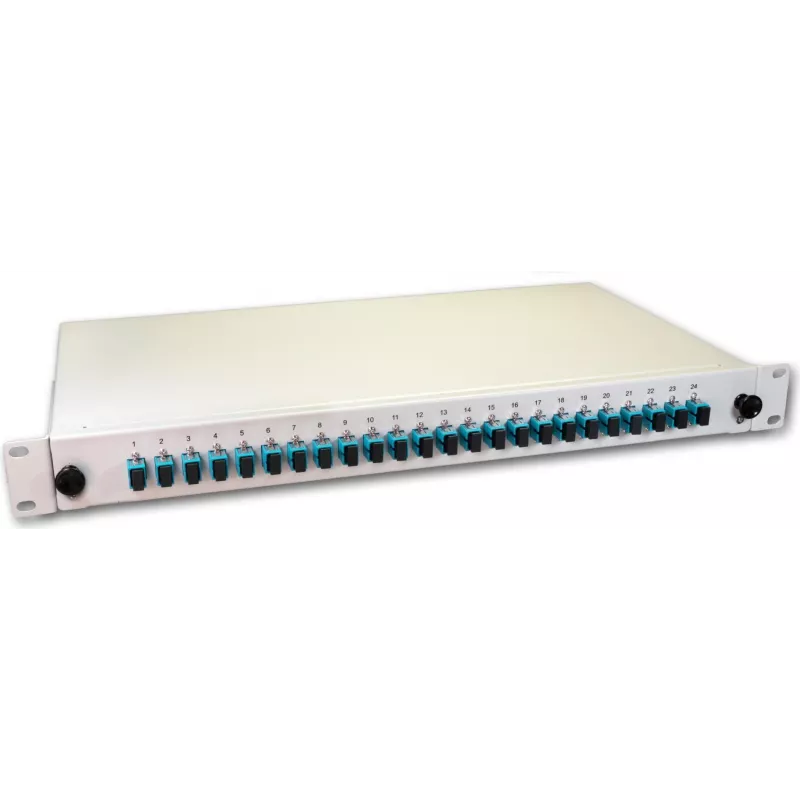 Lightwin LWL Splice Box, 24 Fibres, 24x SC Multimode, 50/125µm OM3 Pigtail Splice Boxes (SPBOX 24G50 OM3 SC)