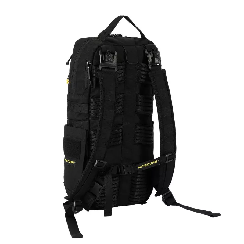 Plecak podróżny Nitecore BP18 — czarny nylon/poliester, 240×160×470 mm