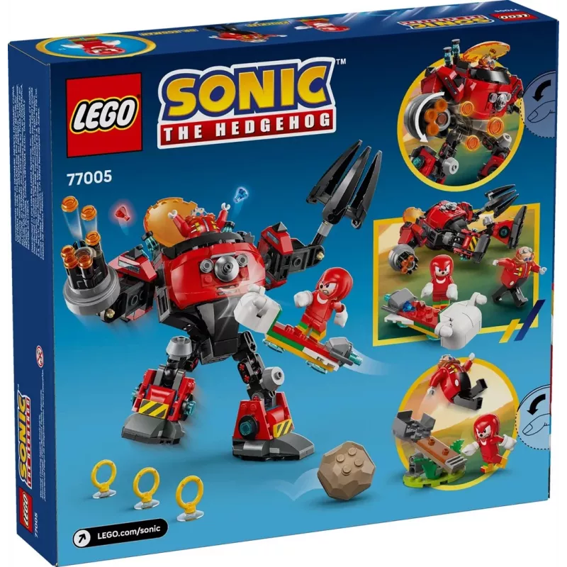 LEGO zestaw konstrukcyjny Sonic the Hedgehog 77005 Knuckles kontra Dr Eggman Egg Crusher Mech, 350 szt., wiek 8+