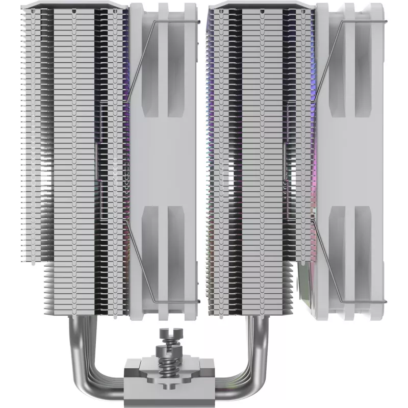 Chłodzenie CPU Silentware Titan RGB biały, dwuwieżowe chłodzenie powietrzne, 265W TDP, 2×120mm PWM ARGB wentylatory