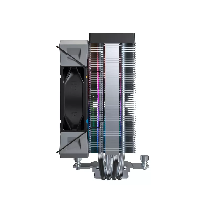 Chłodzenie powietrzne Montech NX400 ARGB, wentylator 120 mm, FDB, 800–1950 RPM, TDP 270 W, czarny