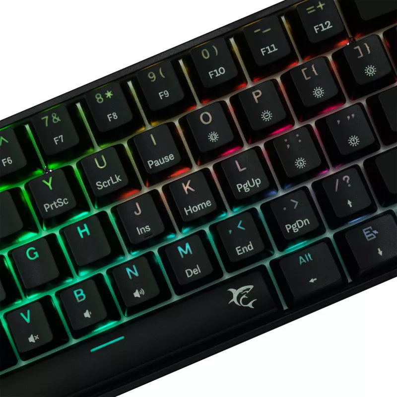 Klawiatura mechaniczna White Shark Shinobi-2 Czarny układ US z przełącznikami Brown