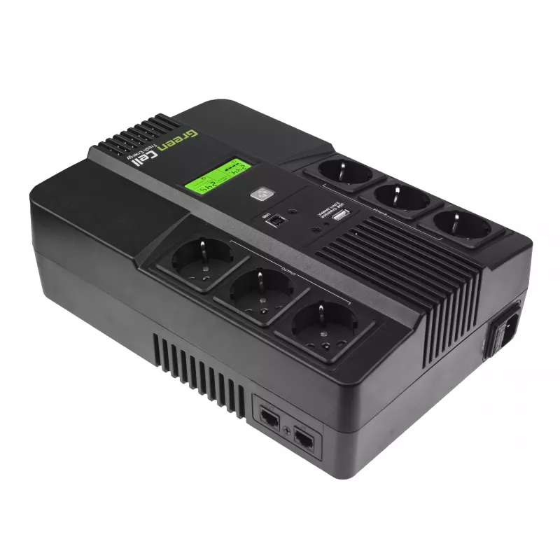 Green Cell AiO 800VA LCD zasilacz awaryjny (UPS) Line-Interactive 0.8 kVA 480 W 6 gniazd AC