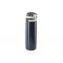 Kubek termiczny Leifheit 03275 600 ml stal nierdzewna, podwójna ścianka, szczelny, otwierany jedną ręką, uchwyt, czarny/niebieski