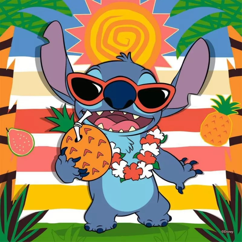 Puzzle dla dzieci Ravensburger Disney Stitch — 3 x 49 elementów, odpowiednie dla dzieci