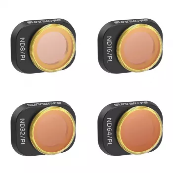 Zestaw filtrów Sunnylife do DJI Mini 4 Pro — Neutralne gęstościowe i polaryzacyjne 4 soczewki (ND8, ND16, ND32, ND64)