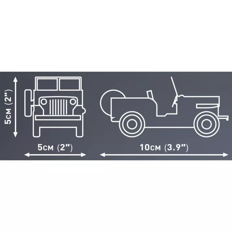 Klocki konstrukcyjne Cobi Jeep Willys CJ-2A Zielony model 24517 – zestaw do budowania z klocków