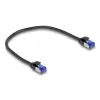Kabel sieciowy DeLOCK RJ45 Cat.6A S/FTP cienki 0,25 m Czarny