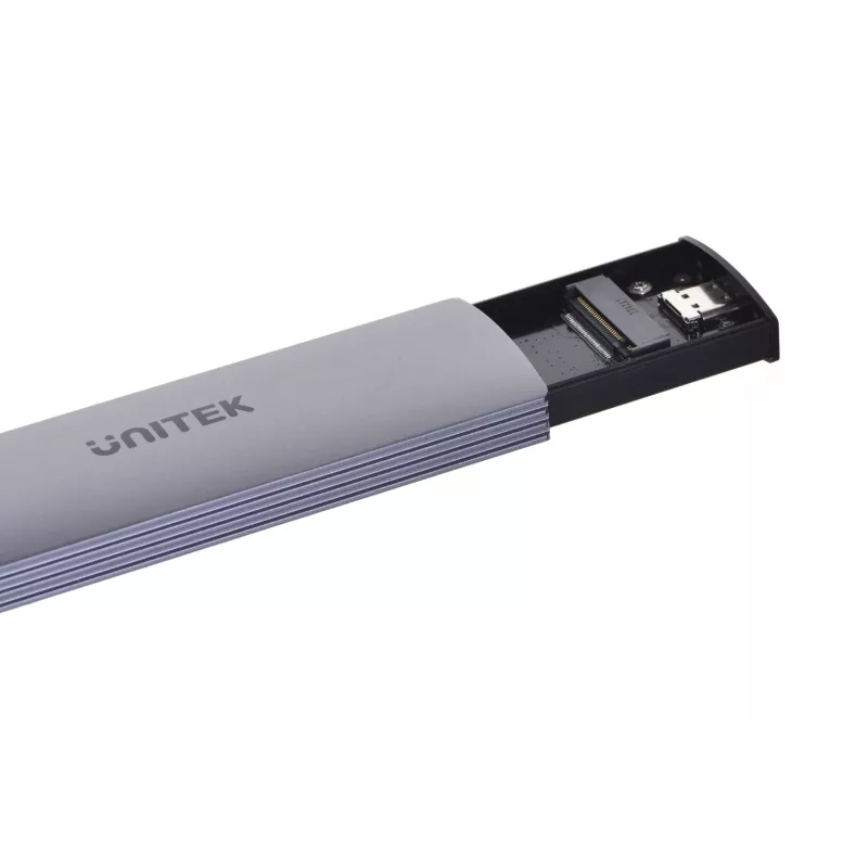 Obudowa SSD M.2 Unitek uDrive szara — M.2 (2230/2242/2260/2280), NVMe/SATA III, USB-C 10 Gbit/s, aluminium