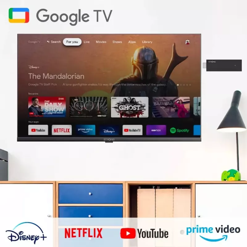 Strong SRT 41 Smart TV dongle HDMI 4K Ultra HD Android Czarny