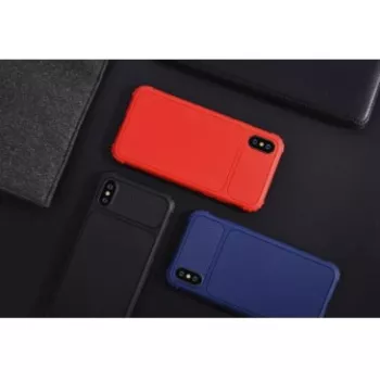 Wstrząsoodporne etui Devia Shark1 do iPhone XS Max (6.5) — czerwone
