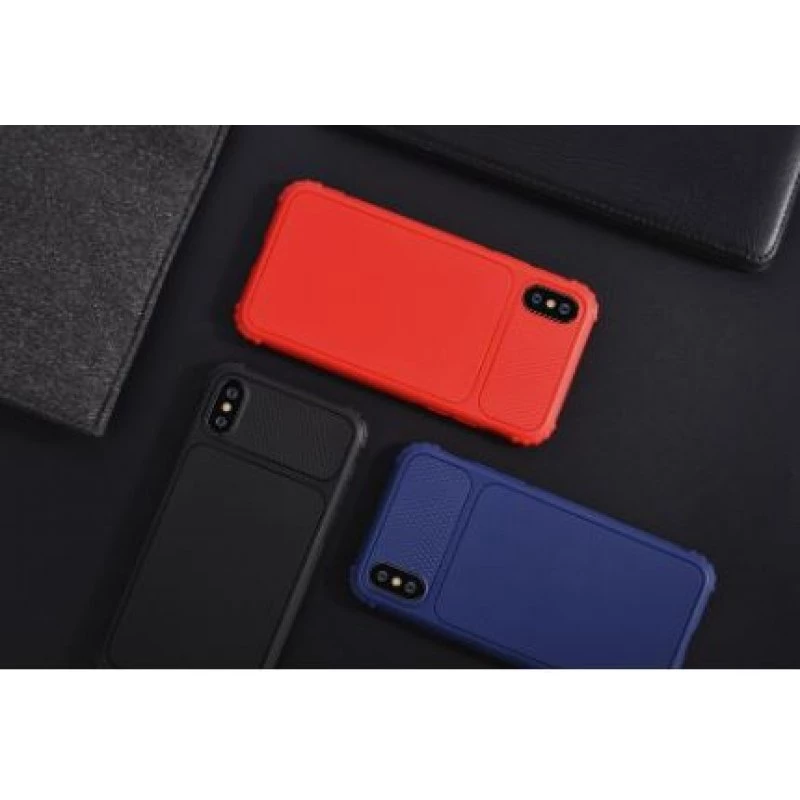 Wstrząsoodporne etui Devia Shark1 do iPhone XS Max (6.5) — czerwone