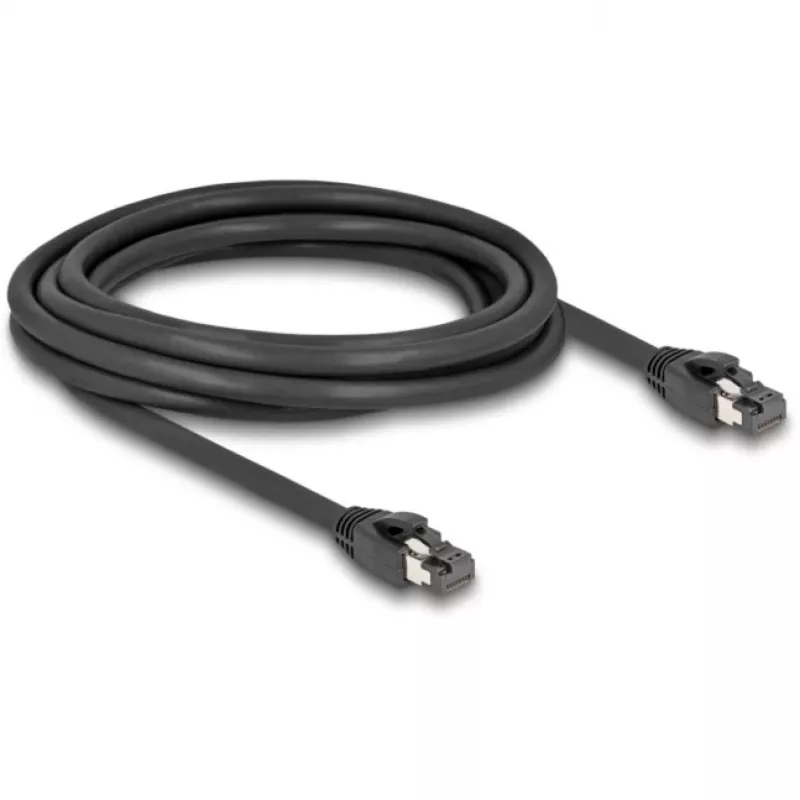 DeLOCK RJ45 kabel sieciowy Cat.8.1 S/FTP 3 m 40 Gbps Czarny