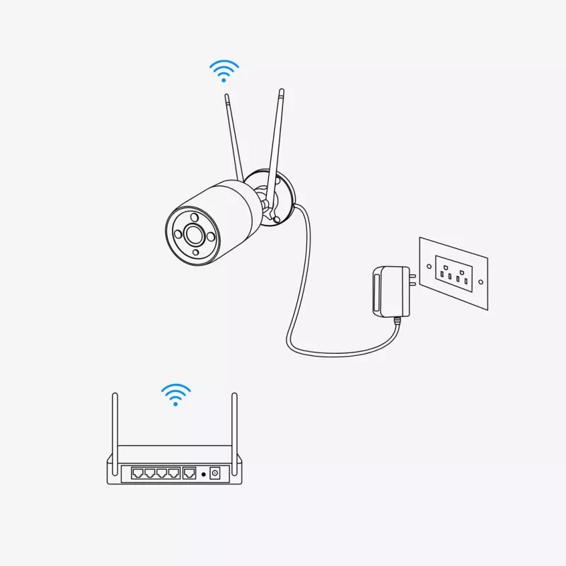 Reolink W430 - Kamera zewnętrzna 4K, Wi-Fi 6 nowej generacji, 5-krotny zoom optyczny, wykrywanie osób/pojazdów/zwierząt, kolorowe widzenie nocne