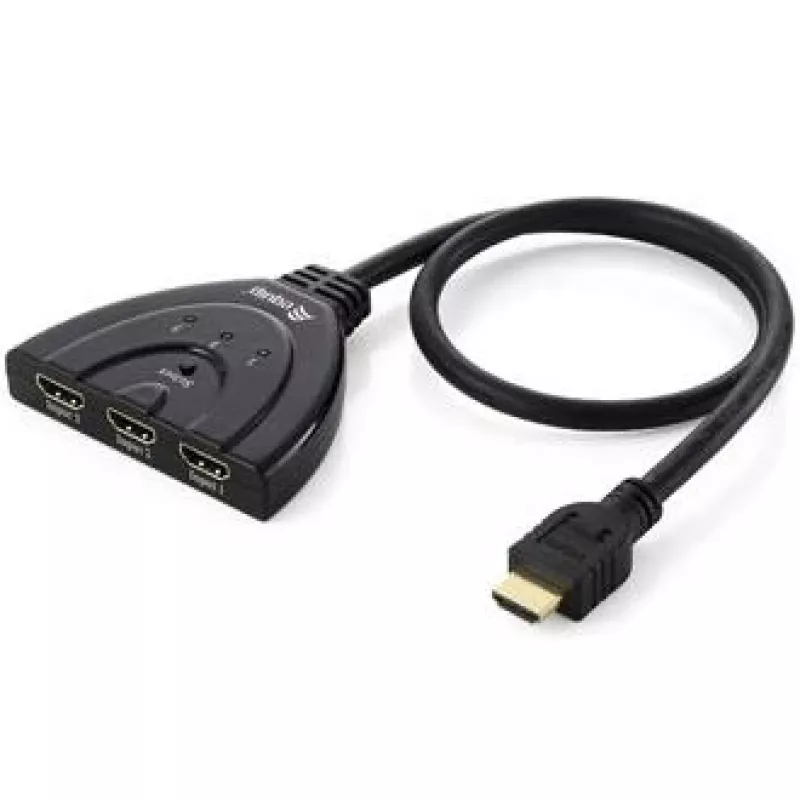 Przełącznik HDMI Equip 3x1, 1920 x 1080 pikseli, Full HD, Czarny