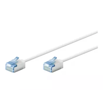 Goobay 74326 Ultra-Elastyczny Kabel Patch CAT 6A, Cienki, U/FTP, 0,15 m, Biały | Goobay