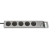 Brennenstuhl 1153340115 Listwa zasilająca Super-Solid Line 5-gniazdowa 2,5 m H05VV-F 3G1,5, srebrna (1153340115)