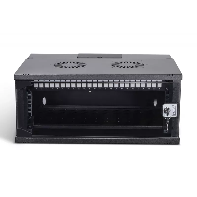 Szafka rackowa naścienna DIGITUS SOHO Pro DN-49201-SET — 19 cali 4U, 540x400 mm, IP20, zamek na klucz