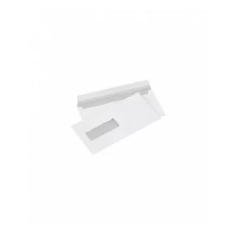 Koperta z okienkiem (30x90 mm) lewe, środkowe, E65 (DL), 110x220 mm, 80 g, biała, opakowanie 1000 szt.