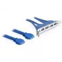 DeLOCK Slotblech USB3.0 Pin Header 19 Pin 2 x Internal > 4 x USB3.0-A Socket external - Slotblech (82974)