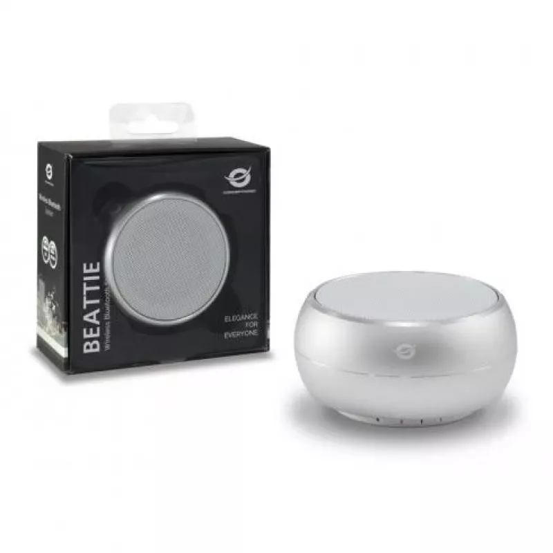 Conceptronic BEATTIE Bezprzewodowy głośnik Bluetooth, srebrny, 3 W, 150 - 20000 Hz, bezprzewodowy, 3.0+HS, Micro-USB, Srebrny