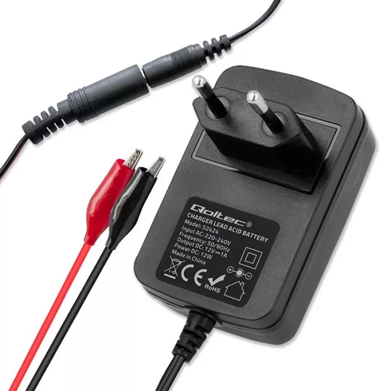 Prostownik QOLTEC Charger do AGM GEL STD 12V 1,5A