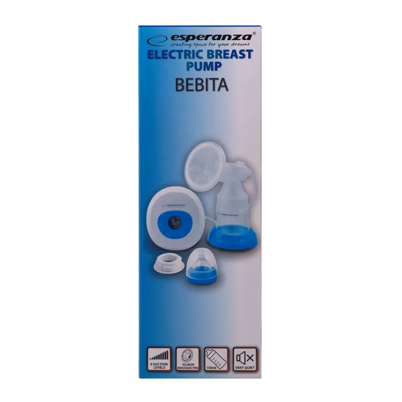 Laktator elektroniczny ESPERANZA ECM001B, pojemność 1550 ml, zasilanie sieciowe/bateryjne