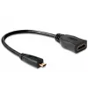 Kabel HDMI DeLOCK 65391 0.23m Typ A na Typ D Czarny