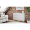 Komoda top e shop K120 BIEL 2X3, 6 szuflad, biała, 750×400×1200 mm, płyta wiórowa